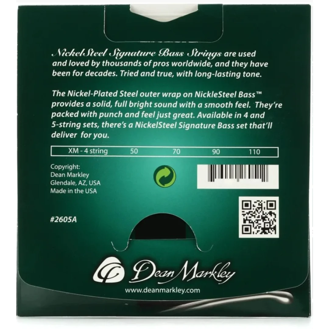 Струны для бас-гитары Dean Markley 2605A Signature Nickel Steel 50-110