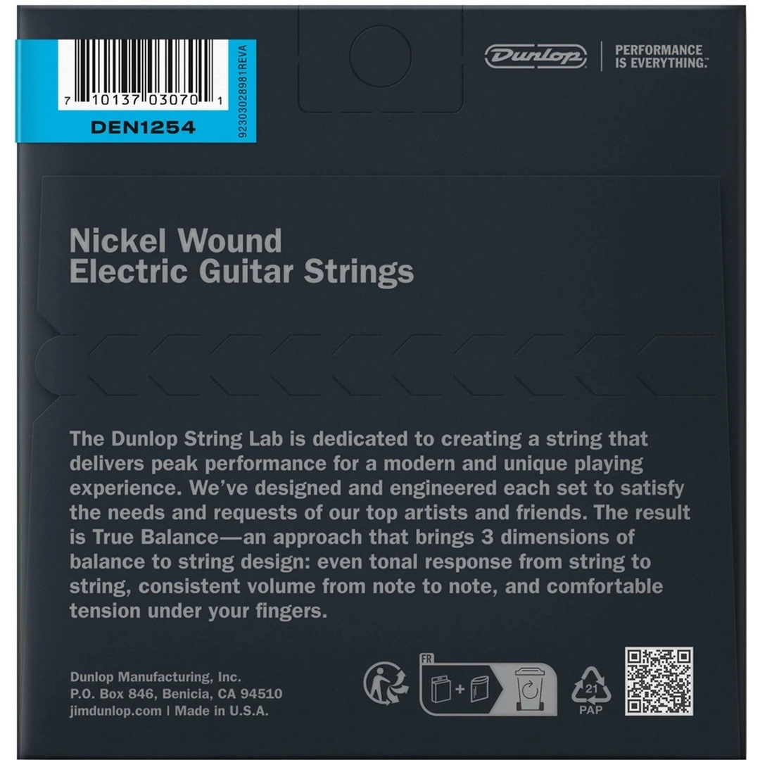 Струны для электрогитары Dunlop DEN1254 12-54