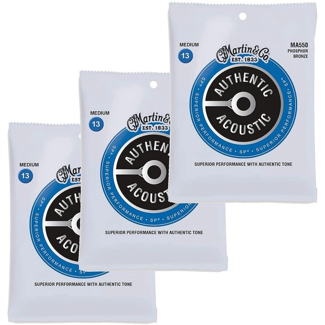 Струны для акустической гитары Martin MA550 3 Pack 13-56