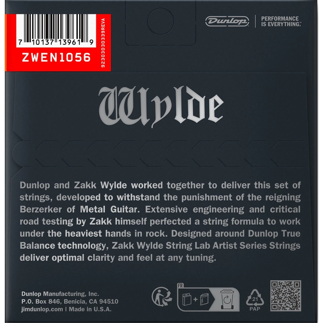 Струны для электрогитары Dunlop ZWEN1056 10-56