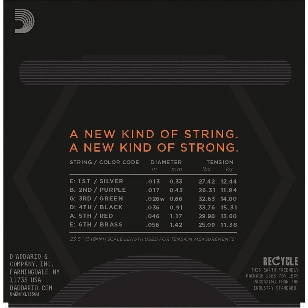 Струны для электрогитары D’Addario NYXL1356W 13-56