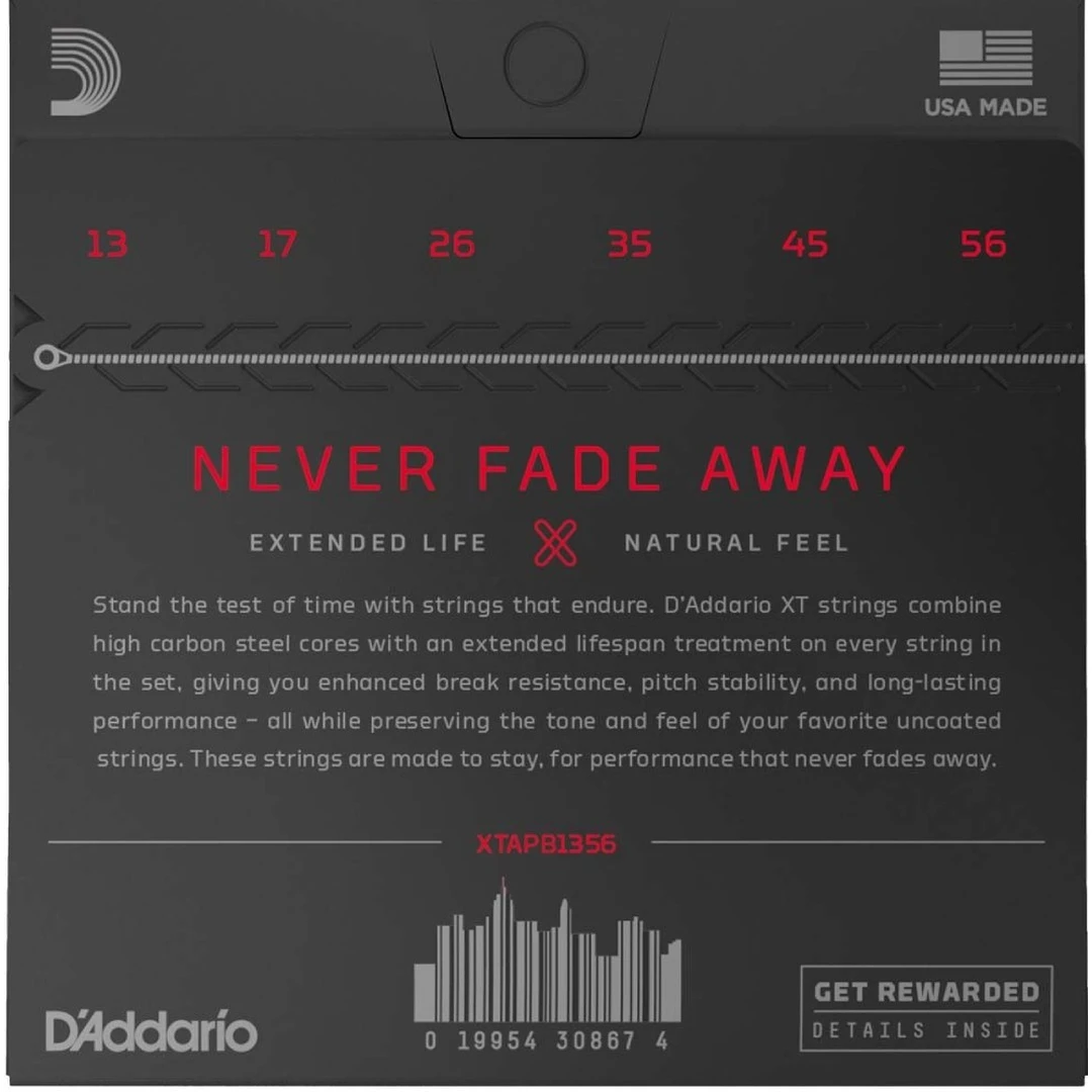 Струны для акустической гитары D'Addario XTAPB1356 13-56