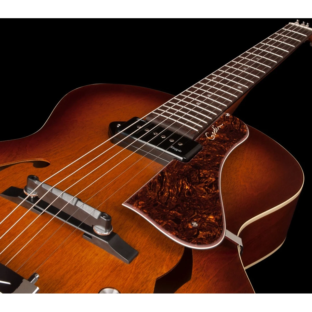 Полуакустическая гитара Godin 5th Avenue Kingpin P90 Cognac Burst