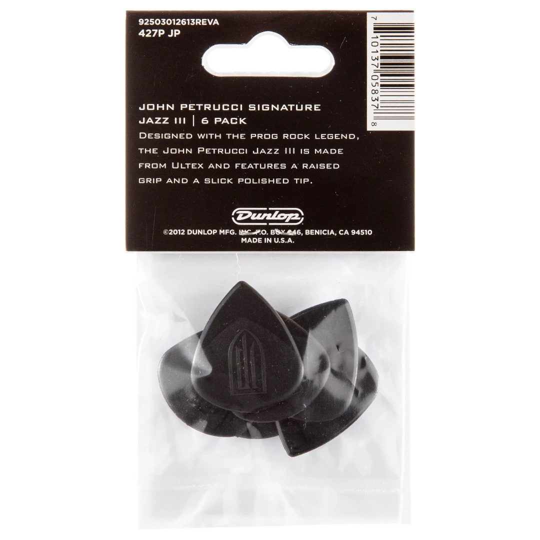 Набор медиаторов Dunlop 427PJP John Petrucci Jazz III