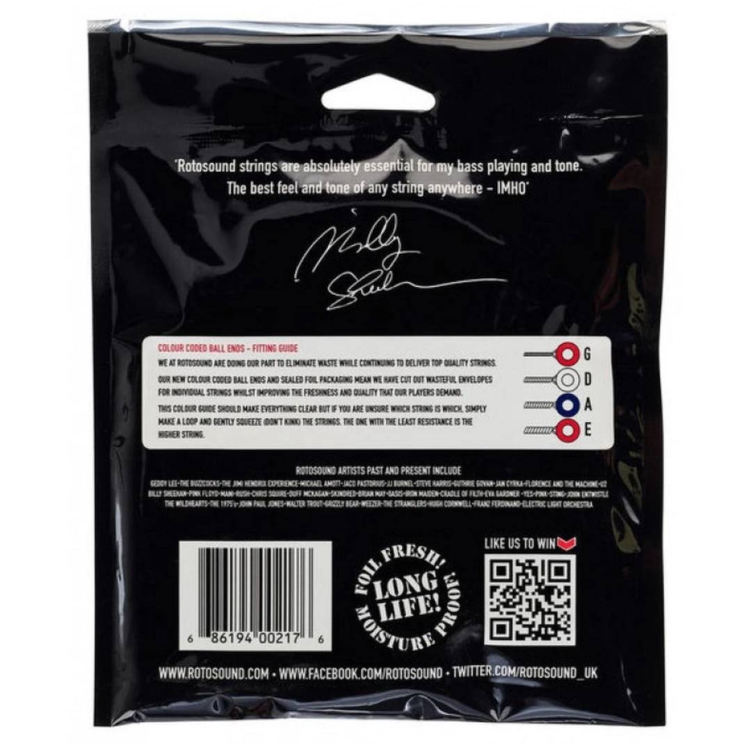 Струны для бас-гитары Rotosound Billy Sheehan Signature Set 43-110