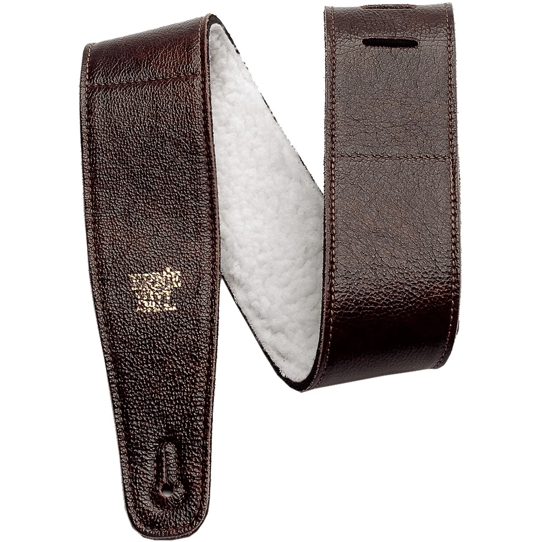 Ремень для гитары Ernie Ball Chestnut Italian Leather with Fur P04138