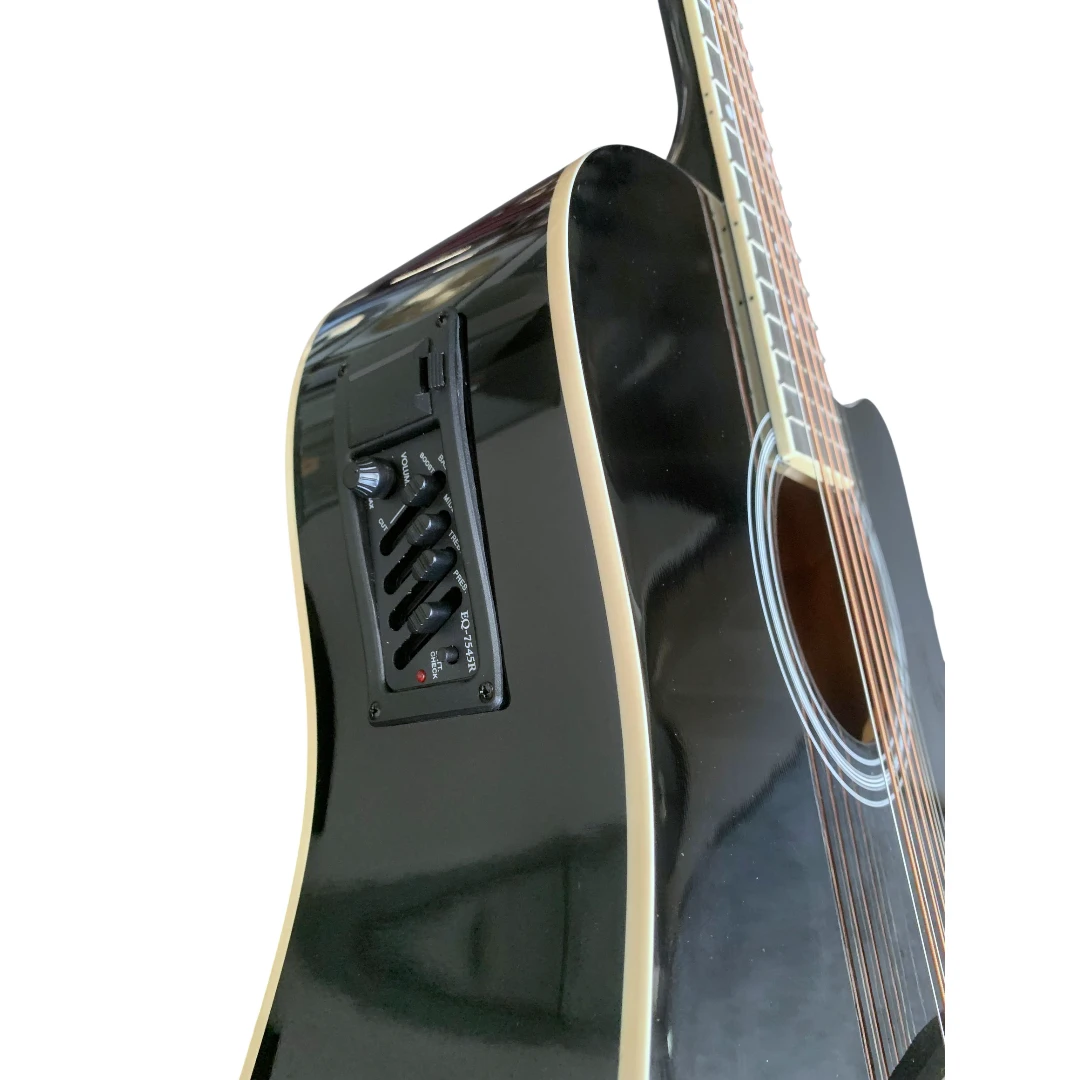 12-ти струнная электроакустическая гитара WINZZ AF8A8CE12-BK