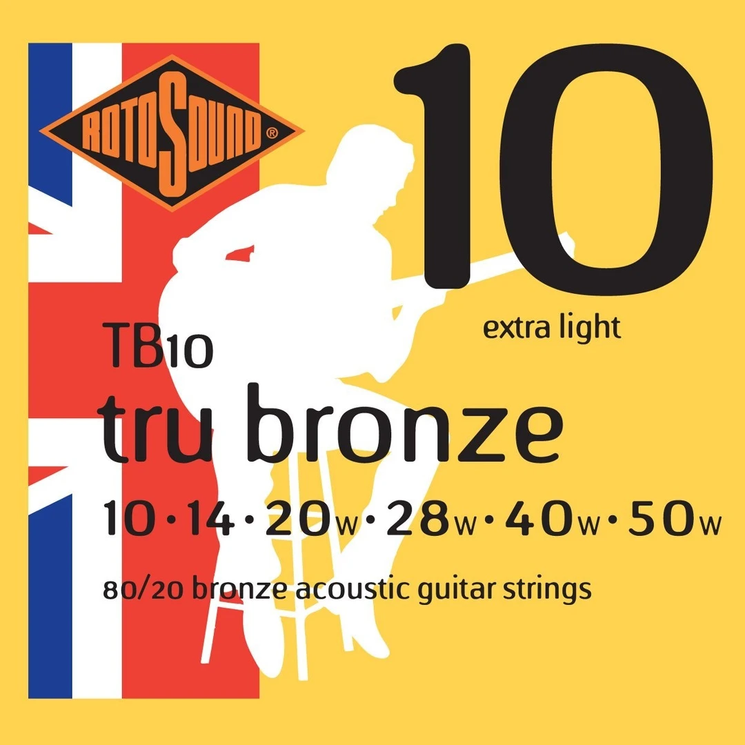 Струны для акустической гитары Rotosound TB10 Strings Phosphor Bronze