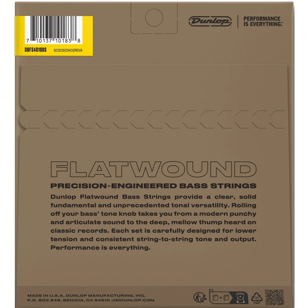 Струны для бас-гитары Dunlop DBFS40100S 40-100
