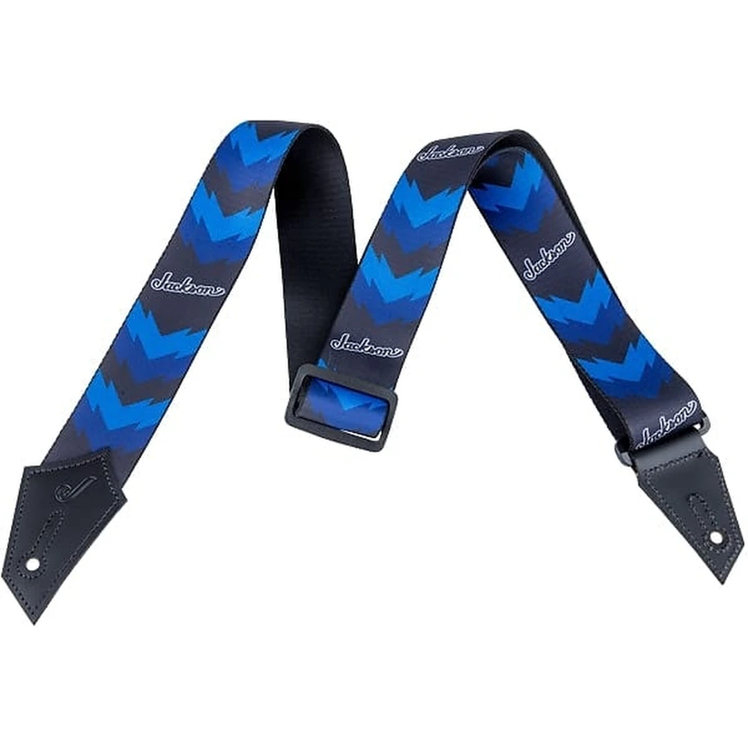 Ремень для гитары Jackson Strap Double V Black/Blue