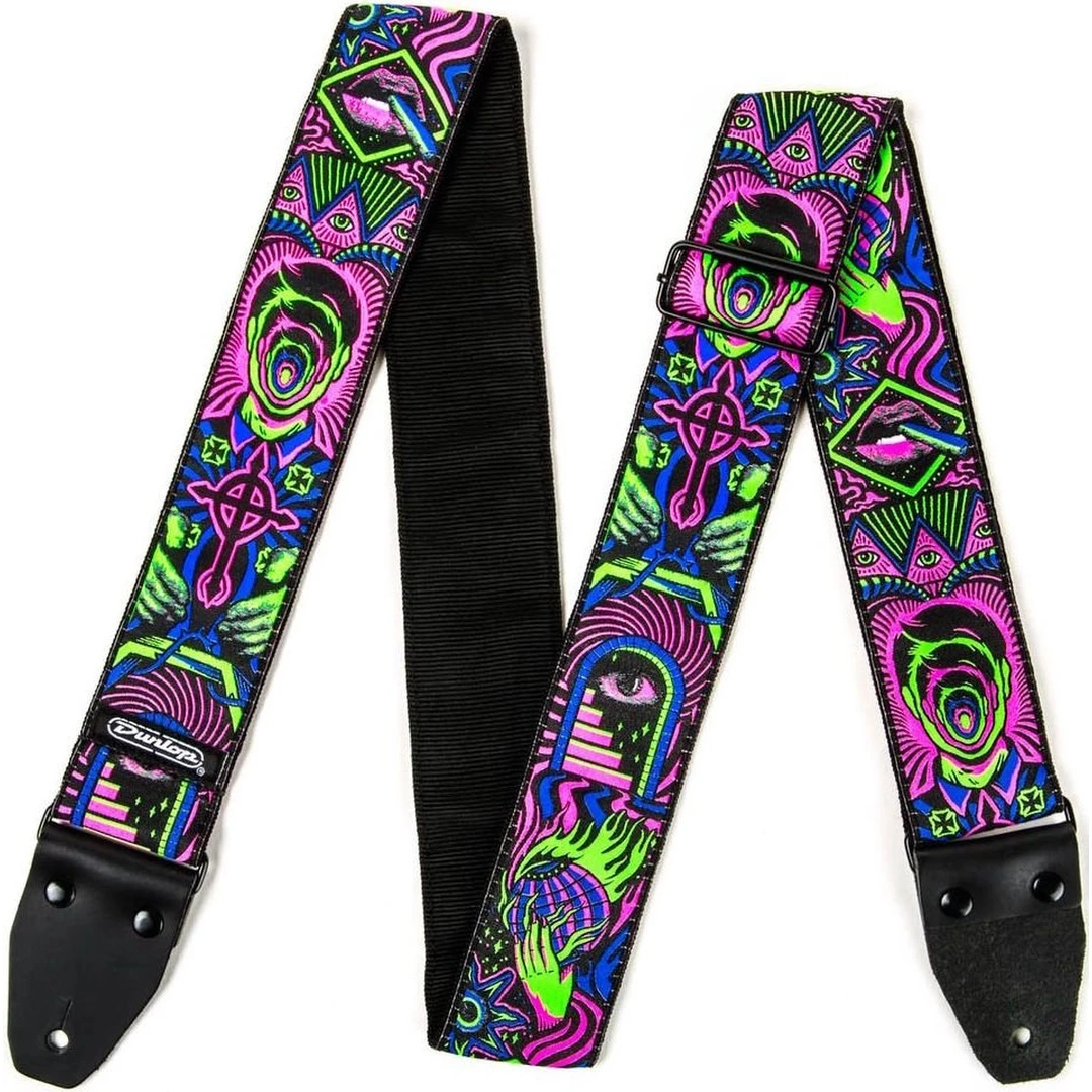 Ремень для гитары Dunlop ILD01 I Love Dust Headspace Green