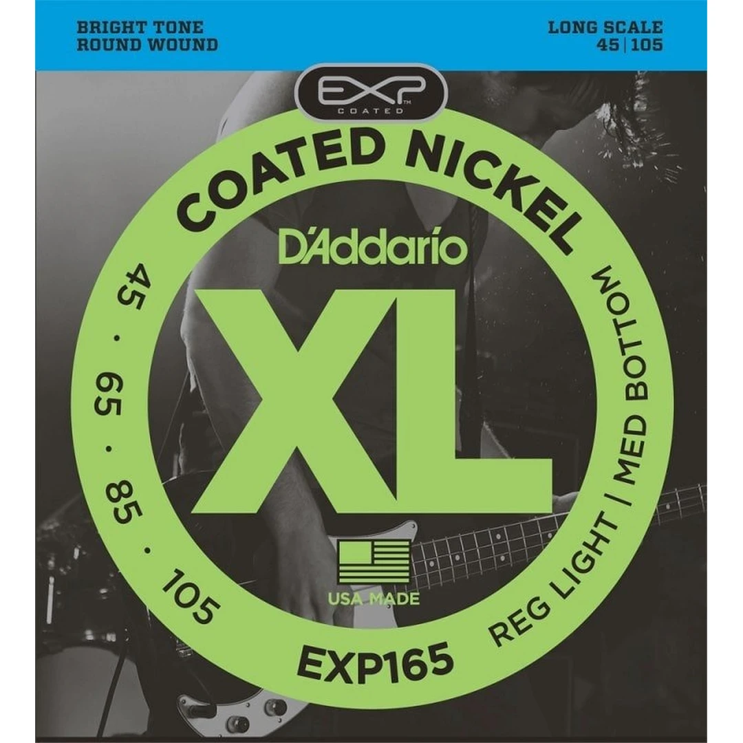 Струны для бас-гитары D'Addario EXP165 45-105