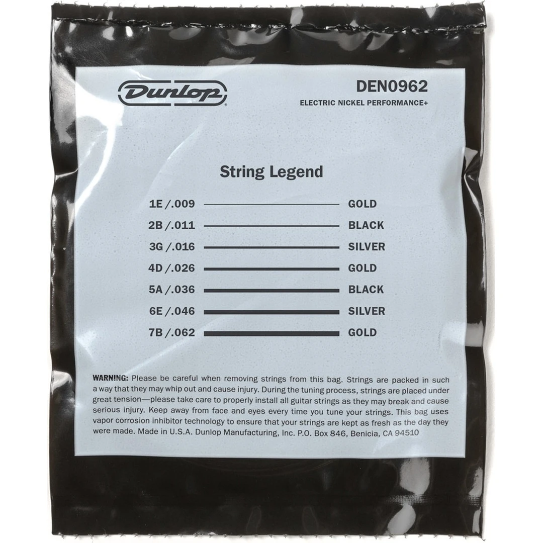 Струны для электрогитары Dunlop DEN09627 9-62