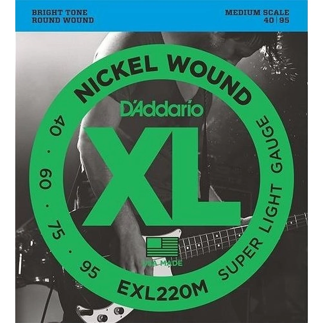 Струны для бас-гитары D’Addario EXL220M 40-95
