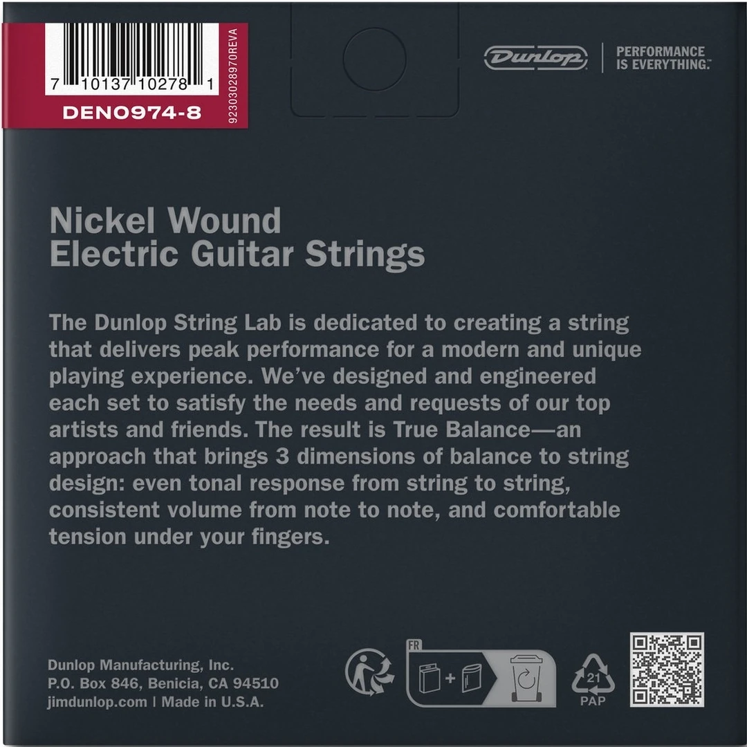 Струны для электрогитары Dunlop DEN09748 9-74