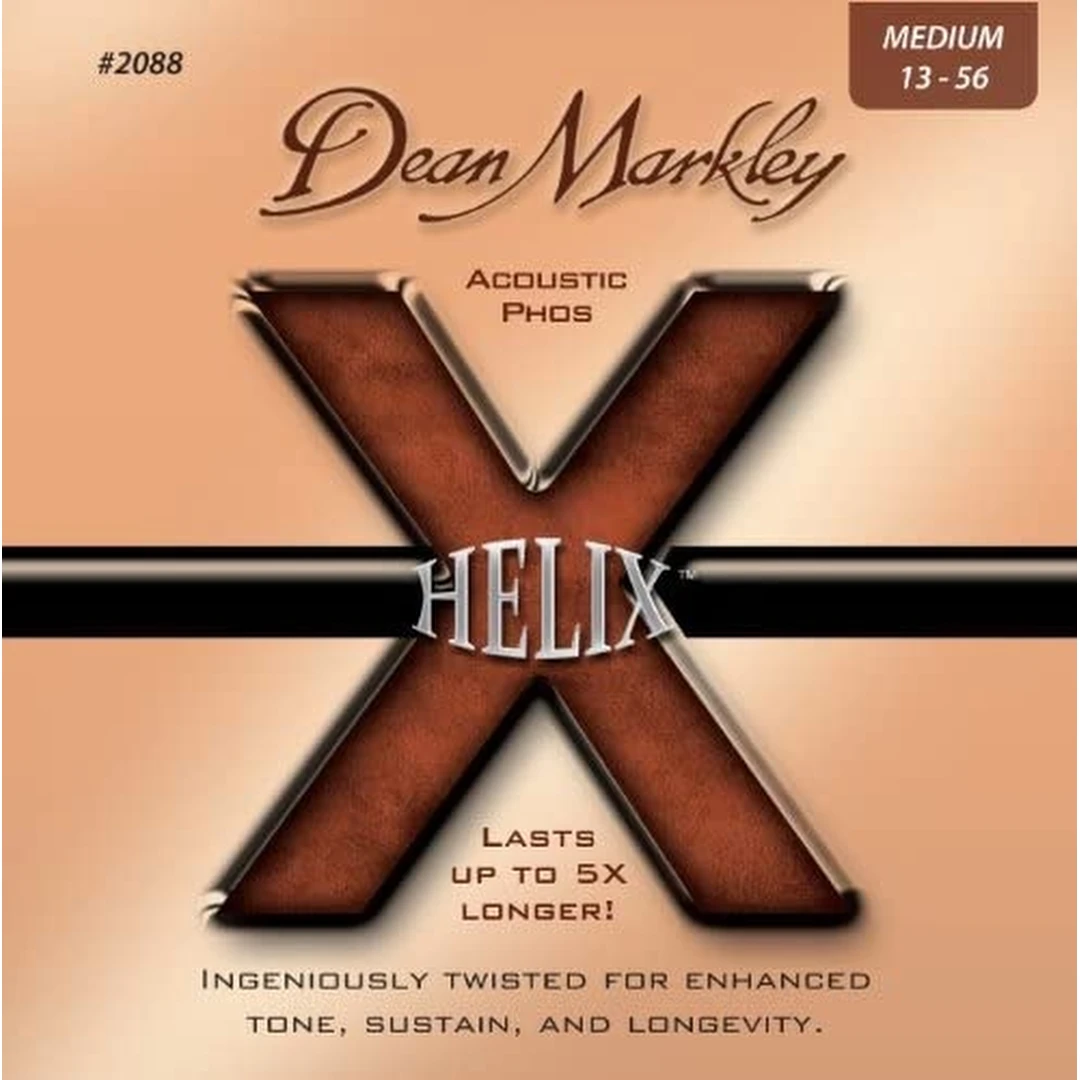 Струны для акустической гитары Dean Markley 2088 Helix HD Acoustic Phos Medium 13-56