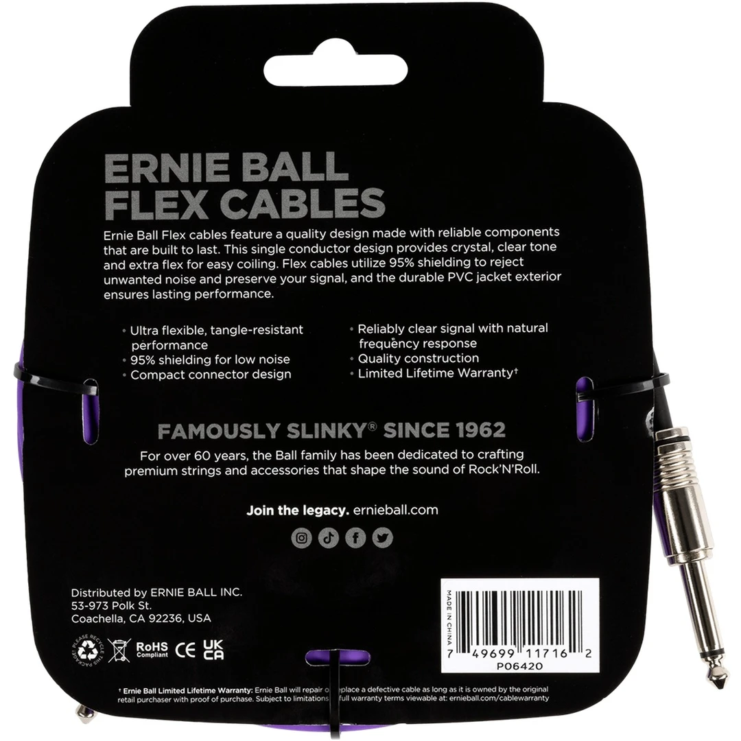 Инструментальный кабель Ernie Ball 6420