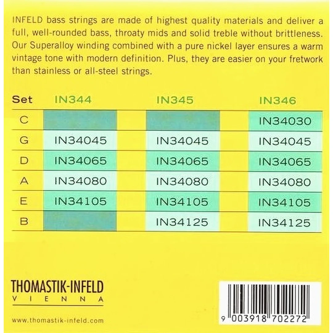 Струны для бас-гитары Thomastik IN344 45-105
