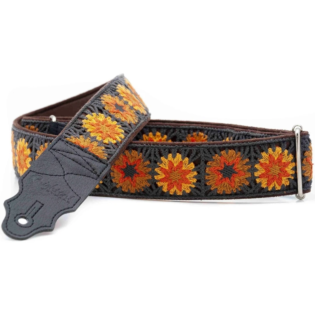 Ремень для гитары RightOn Straps Standard Plus Crochet Brown