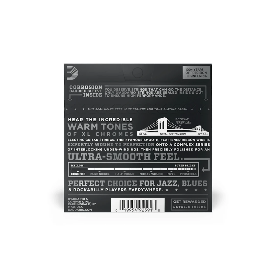 Струны для электрогитары D’Addario ECG24-7 11-65