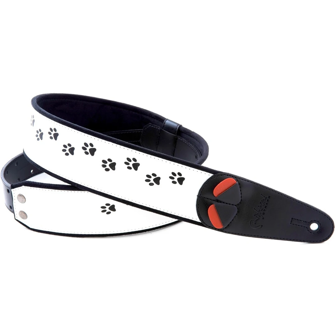 Ремень для гитары RightOn Straps Mojo Cat White