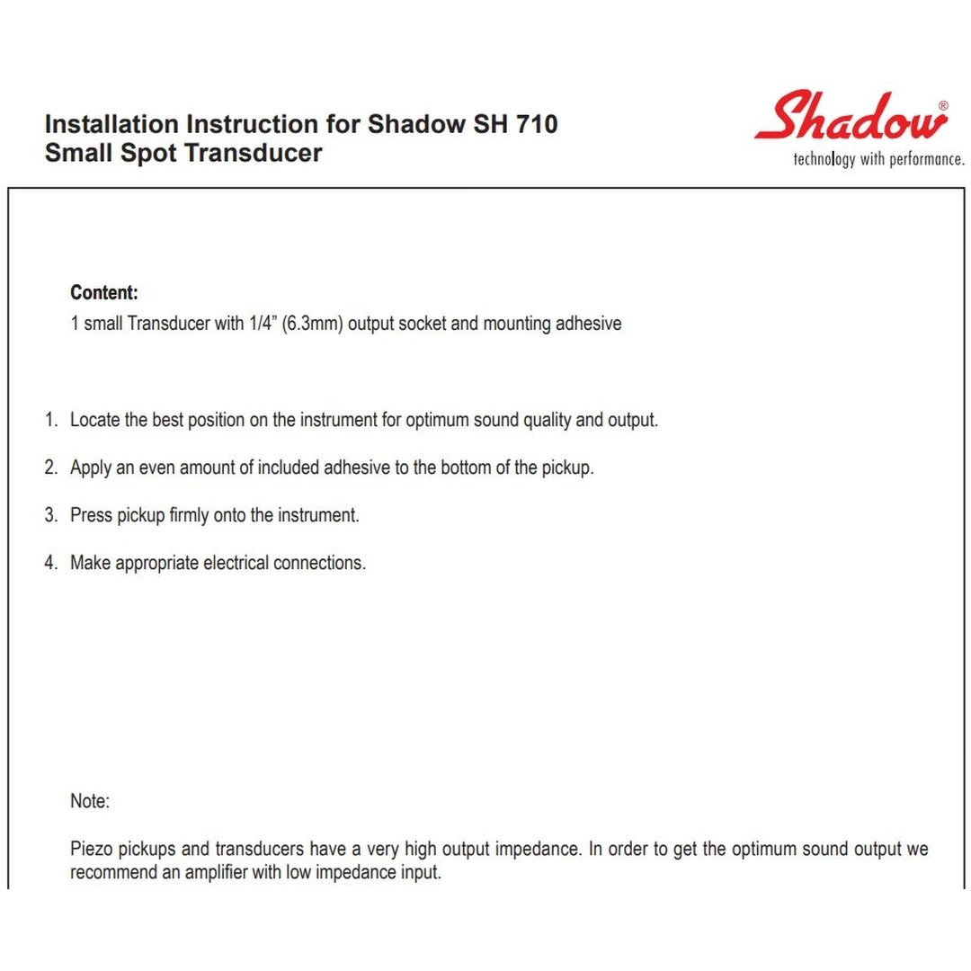 Звукосниматель Shadow SH 710