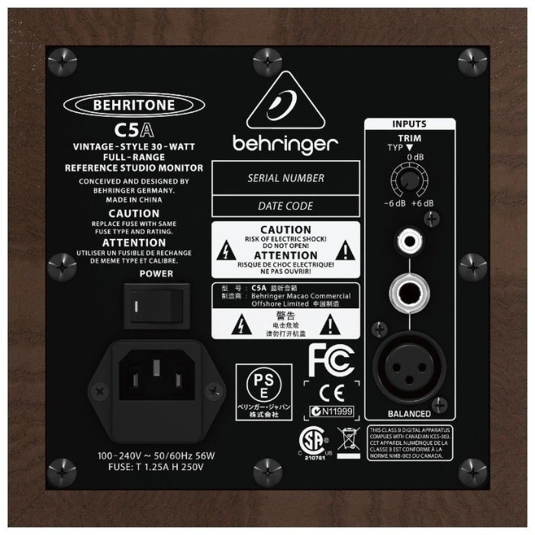 Студийные мониторы Behringer BEHRITONE C5A