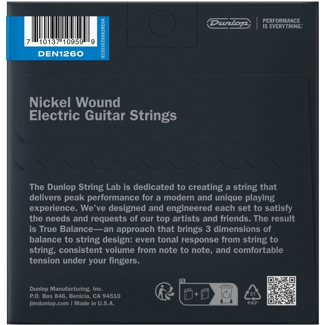 Струны для электрогитары Dunlop DEN1260 12-60