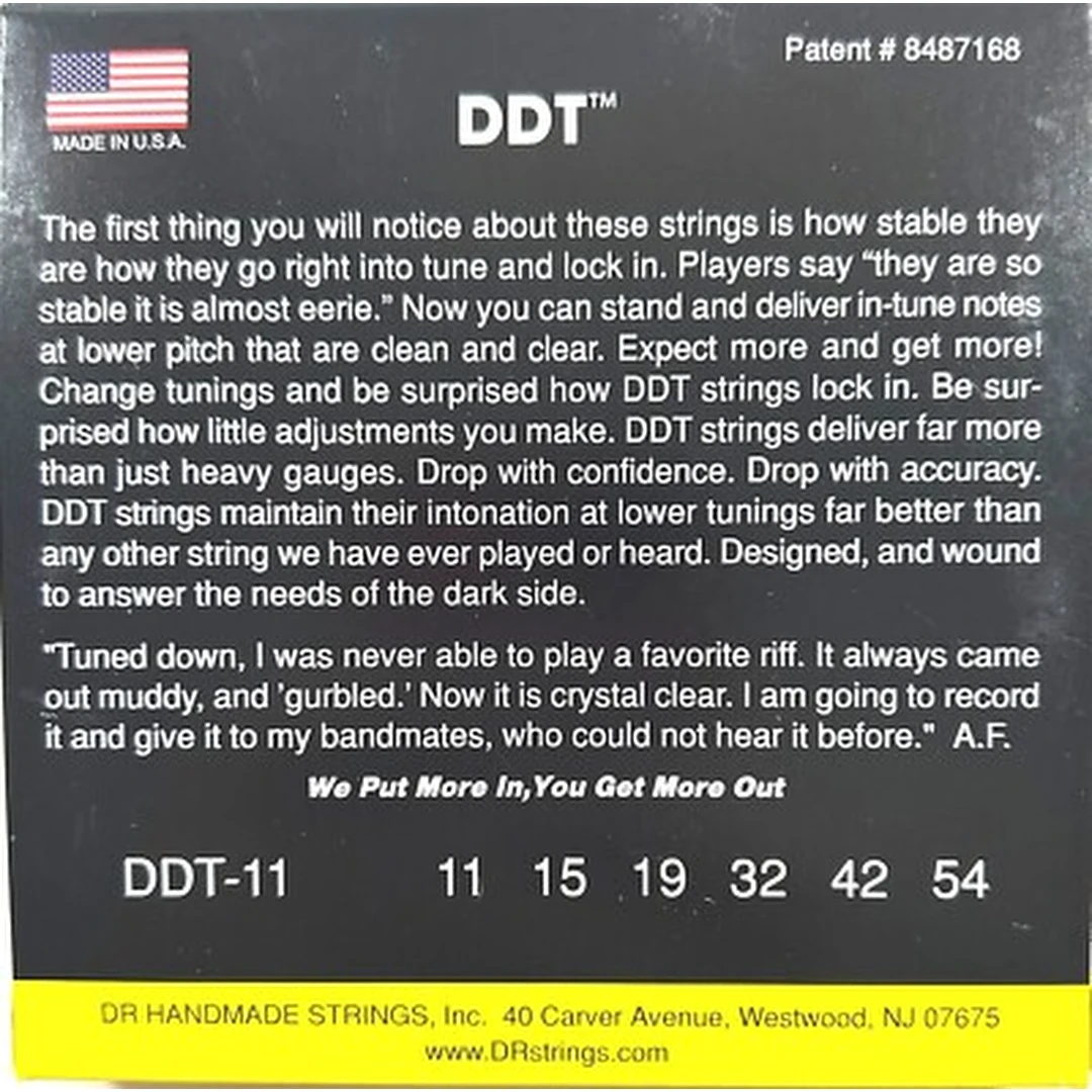 Струны для электрогитары DR DDT-11 11-54