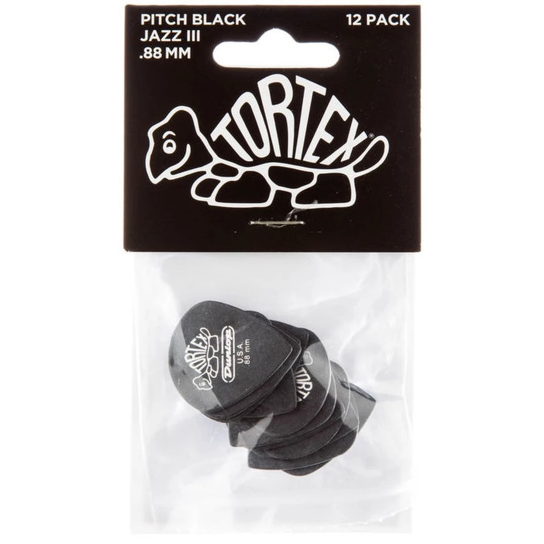 Набор медиаторов Dunlop 482P.88 Tortex Pitch Black Jazz III