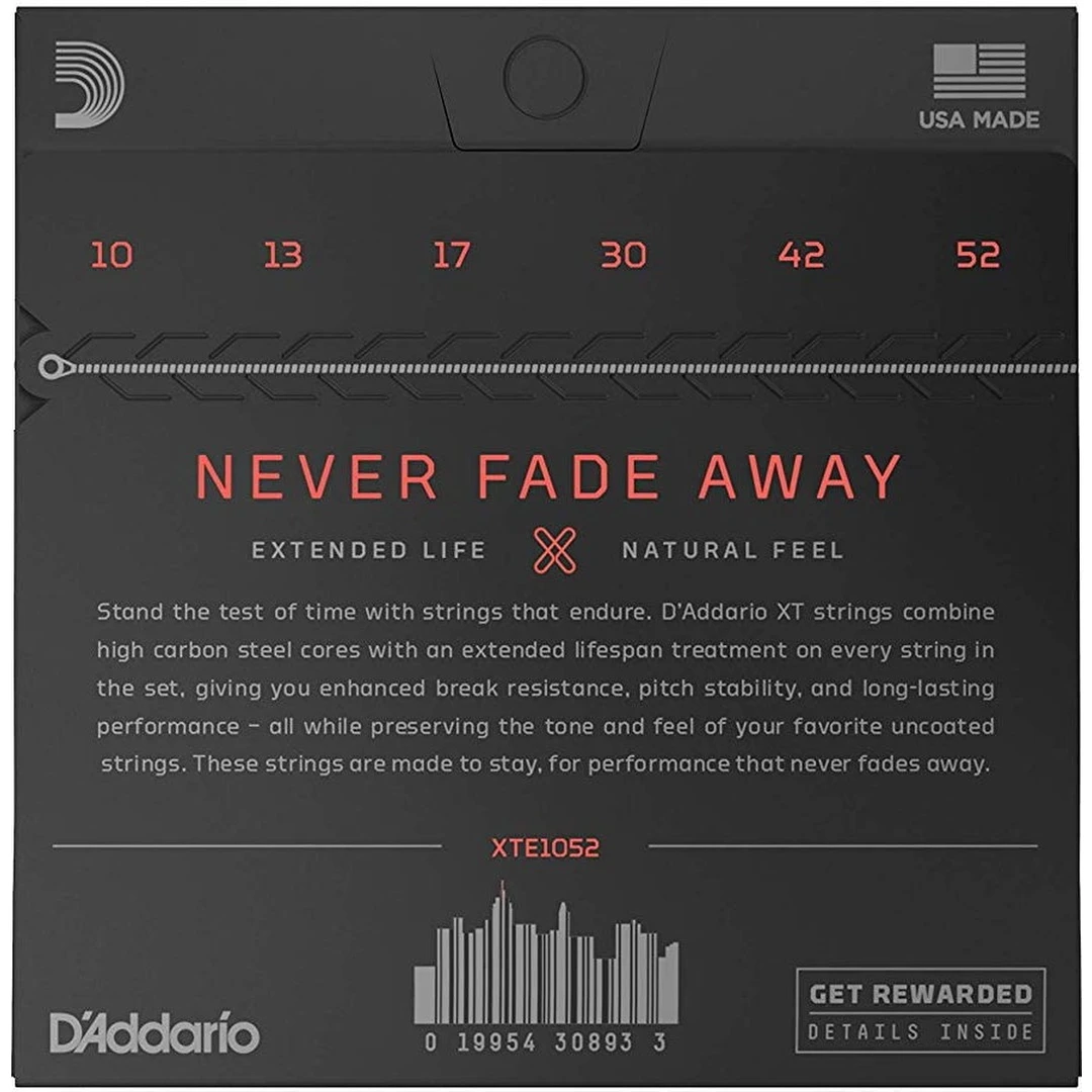 Струны для электрогитары D'Addario XTE1052 10-52