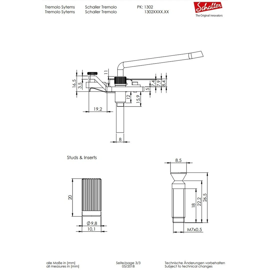 Бридж Schaller Tremolo 13020242.02