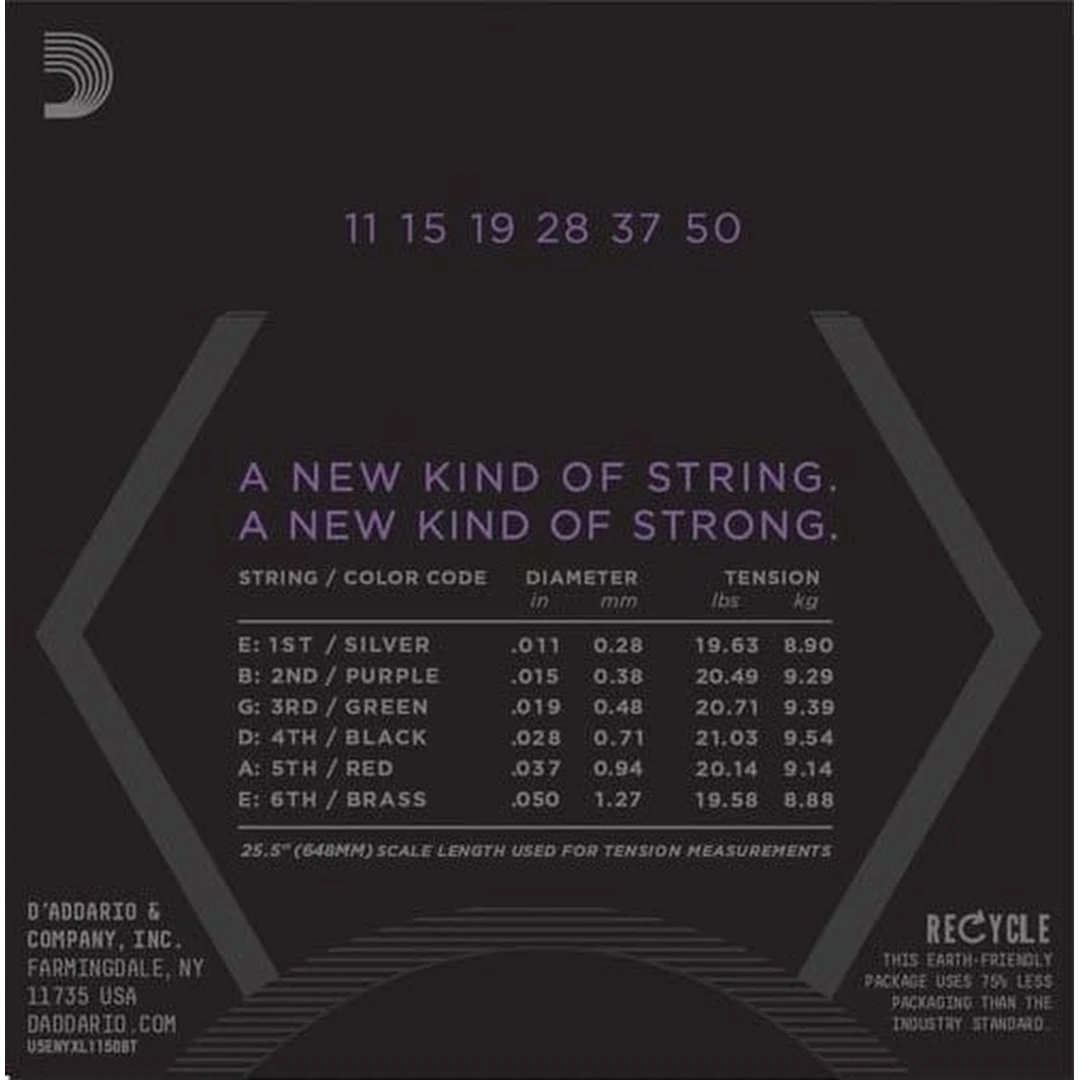 Струны для электрогитары D'Addario NYXL1150BT 11-50