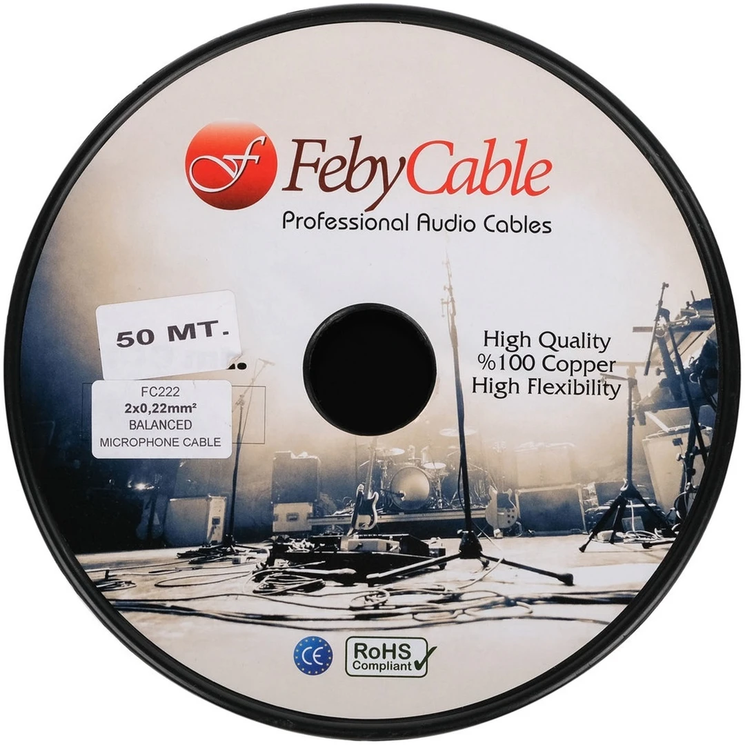 Микрофонный кабель Feby Cable FC222BL-50