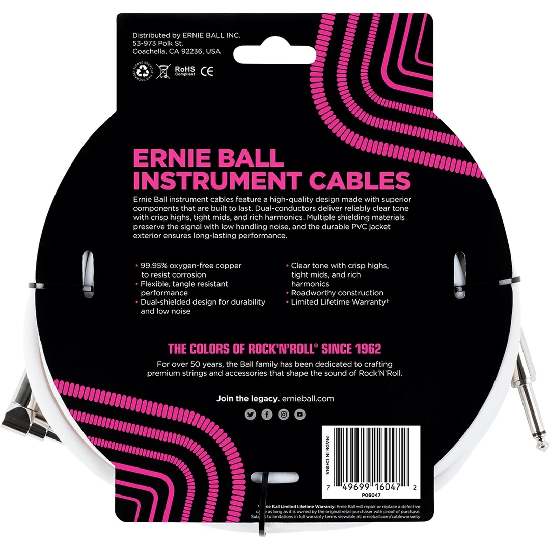 Инструментальный кабель Ernie Ball P06047