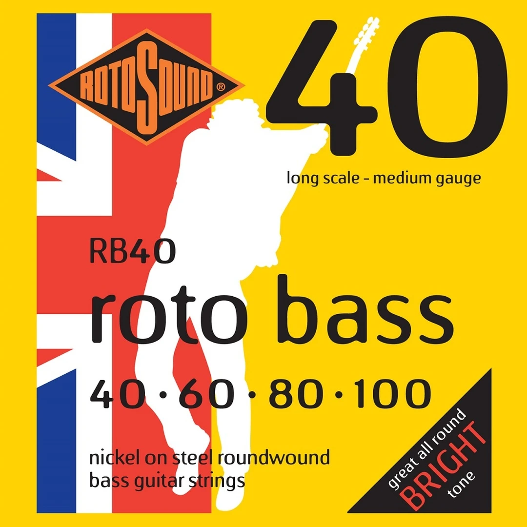 Струны для бас-гитары Rotosound RB40 Nickel 40-100