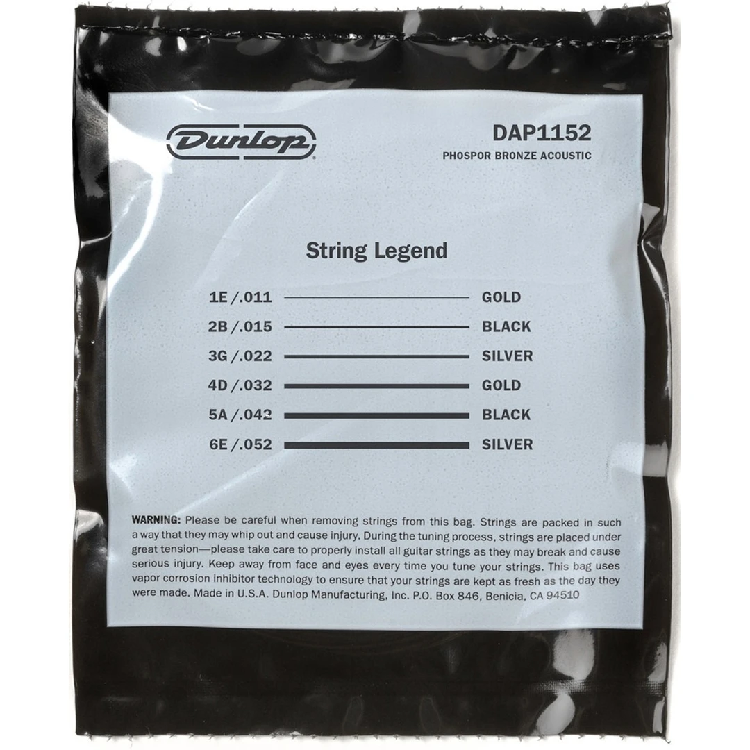Струны для акустической гитары Dunlop DAP1152 11-52