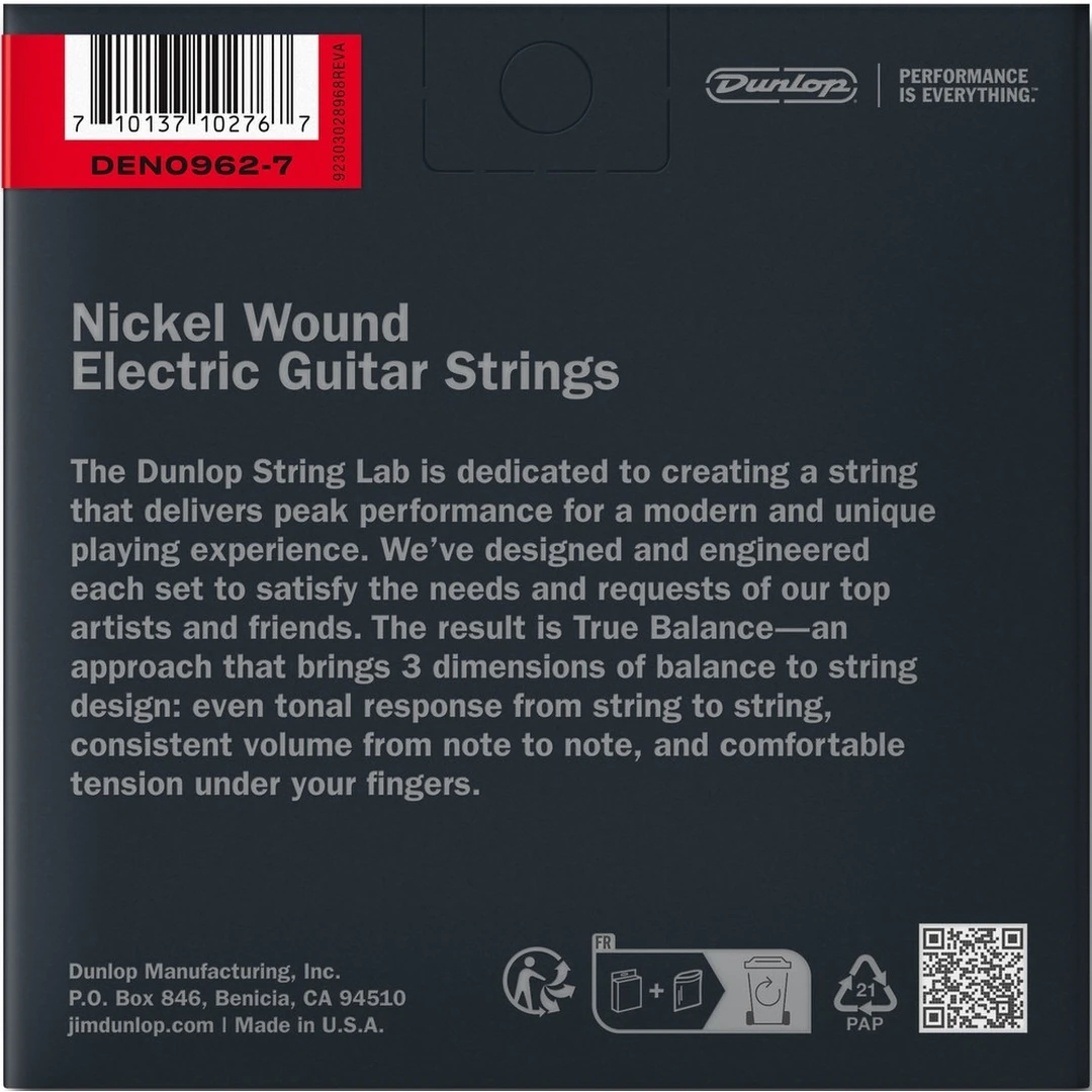 Струны для электрогитары Dunlop DEN09627 9-62