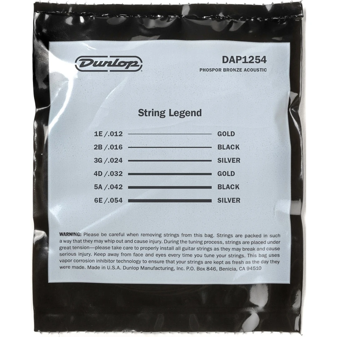 Струны для акустической гитары Dunlop DAP1254 12-54