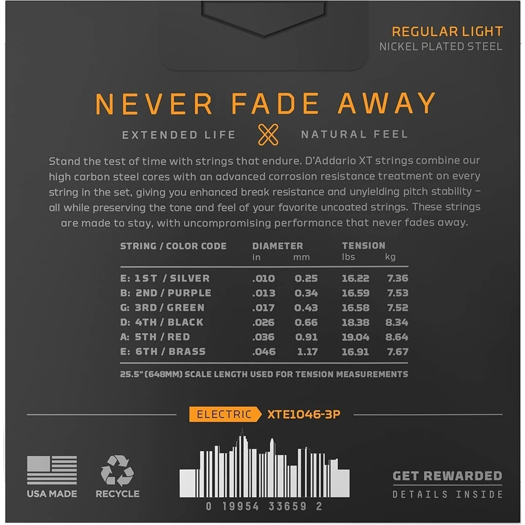 Струны для электрогитары D'Addario XTE1046-3P 10-46