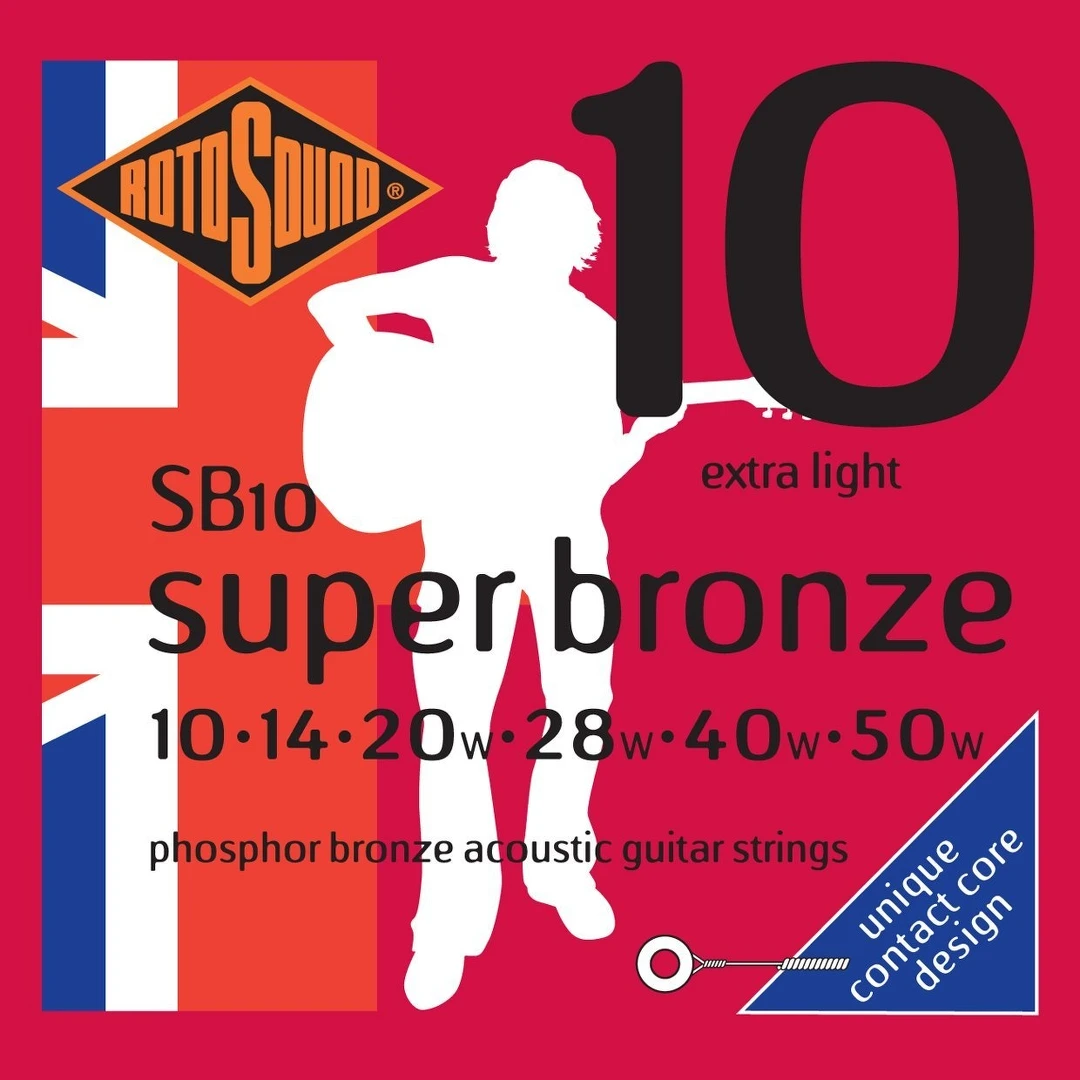 Струны для акустической гитары Rotosound SB10 Strings Phosphor Bronze