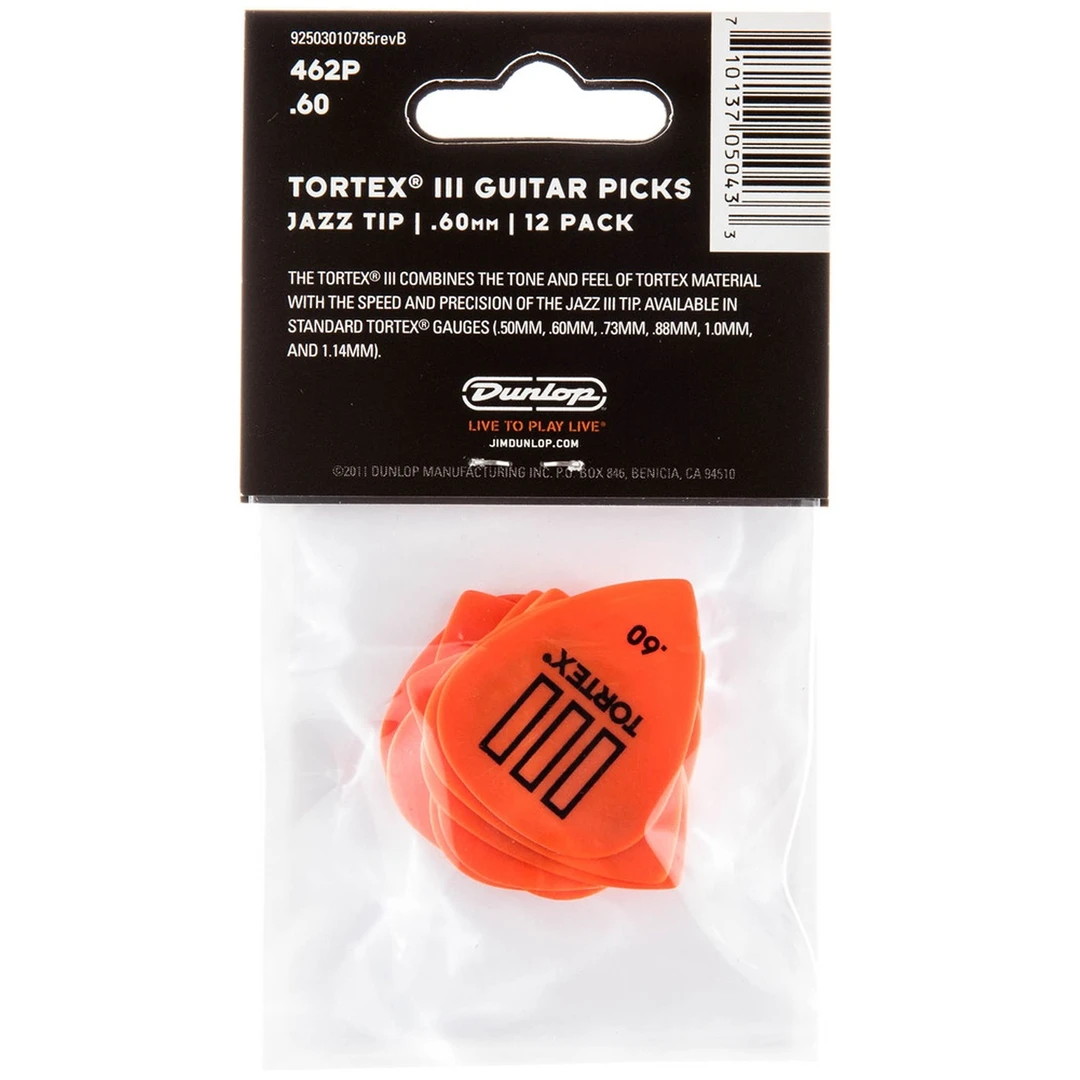 Набор медиаторов Dunlop 462P.60 Tortex III .60