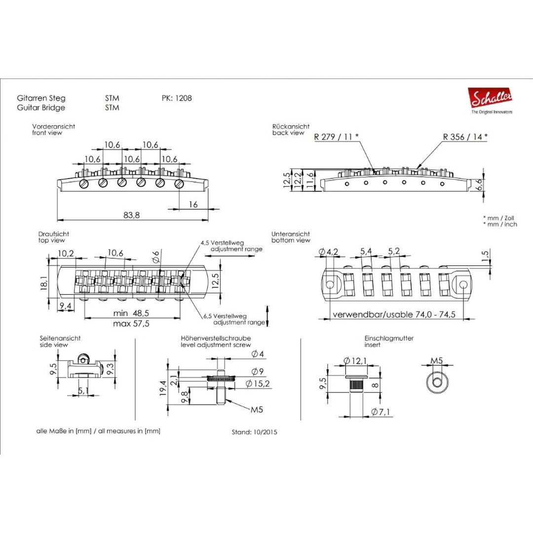 Бридж Schaller STM 12080100