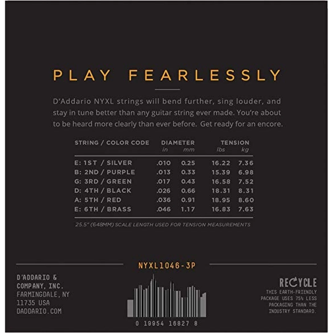 Струны для электрогитары D’Addario NYXL1046-PW 10-46