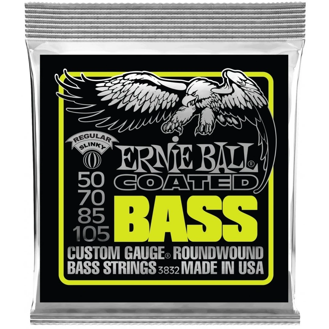 Струны для бас-гитары Ernie Ball 3832 Coated Bass Regular Slinky 50-105