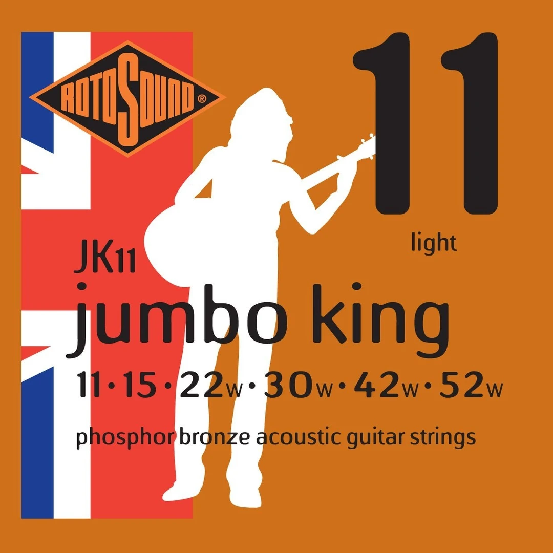 Струны для акустической гитары Rotosound JK11 Strings Phosphor Bronze
