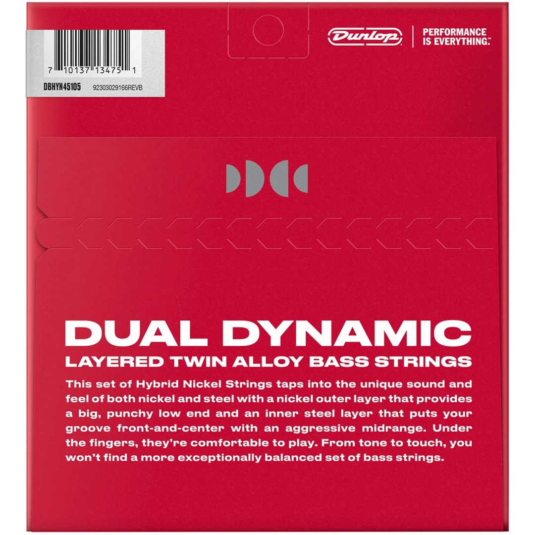 Струны для бас-гитары Dunlop DBHYN45105 45-105