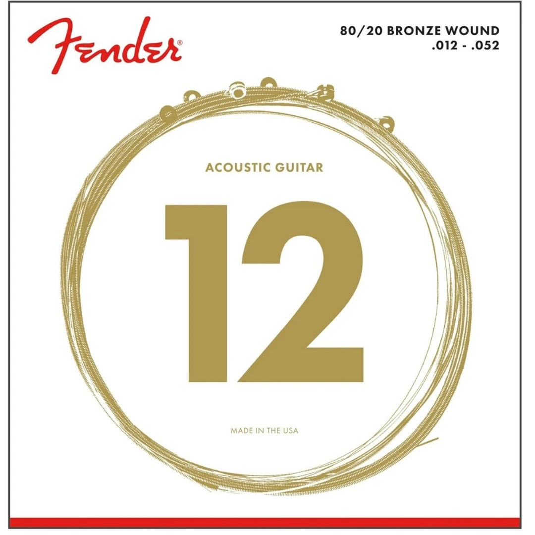 Струны для акустической гитары Fender 70L 80/20 Bronze Ball End 12-52