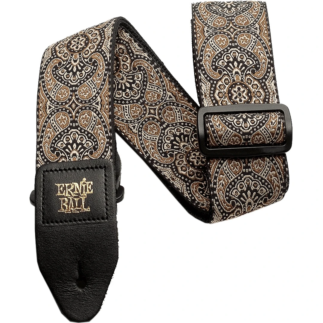 Ремень для гитары Ernie Ball Jacquard Gold &amp; Black Paisley P04163