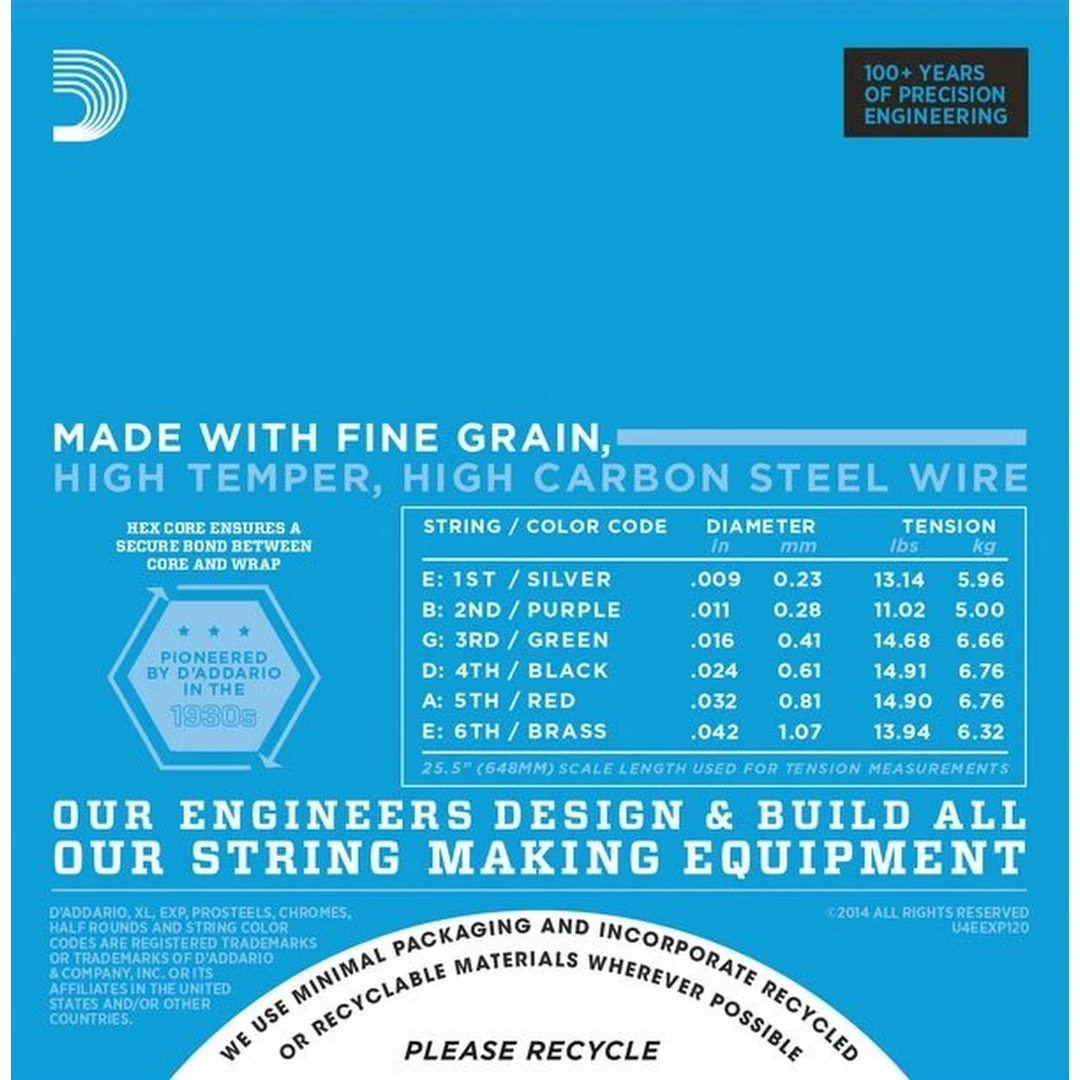 Струны для электрогитары D'Addario EXP120 9-42